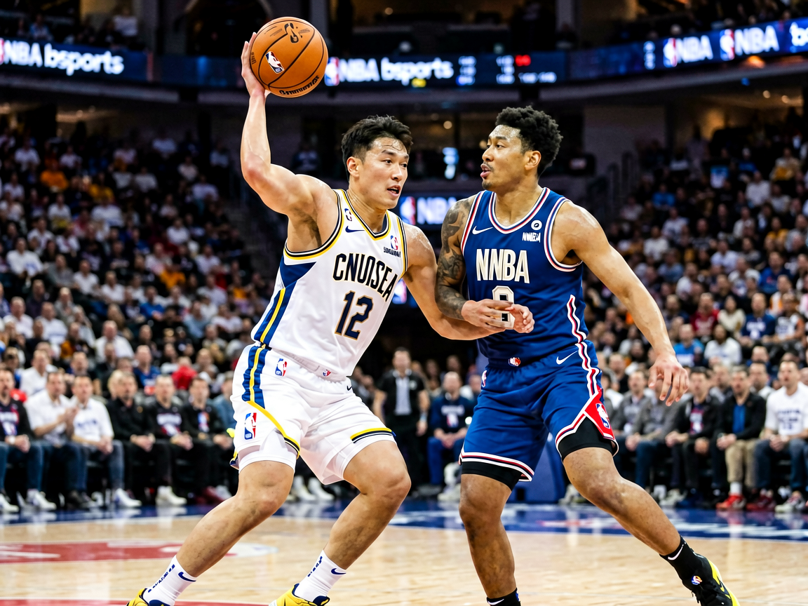 NBA赛事特写，展现职业篮球联赛高强度对抗与精彩进球