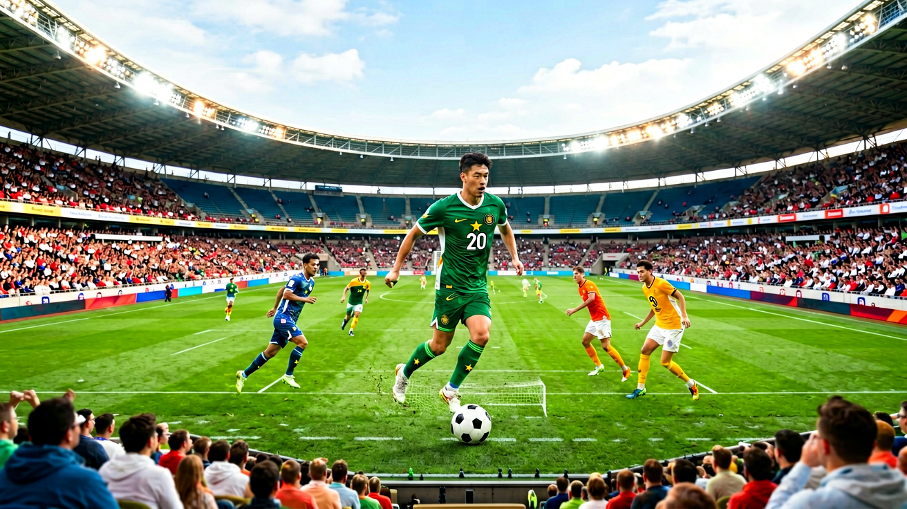 必一运动B-Sports体育场馆全景，展现足球篮球等综合体育赛事氛围